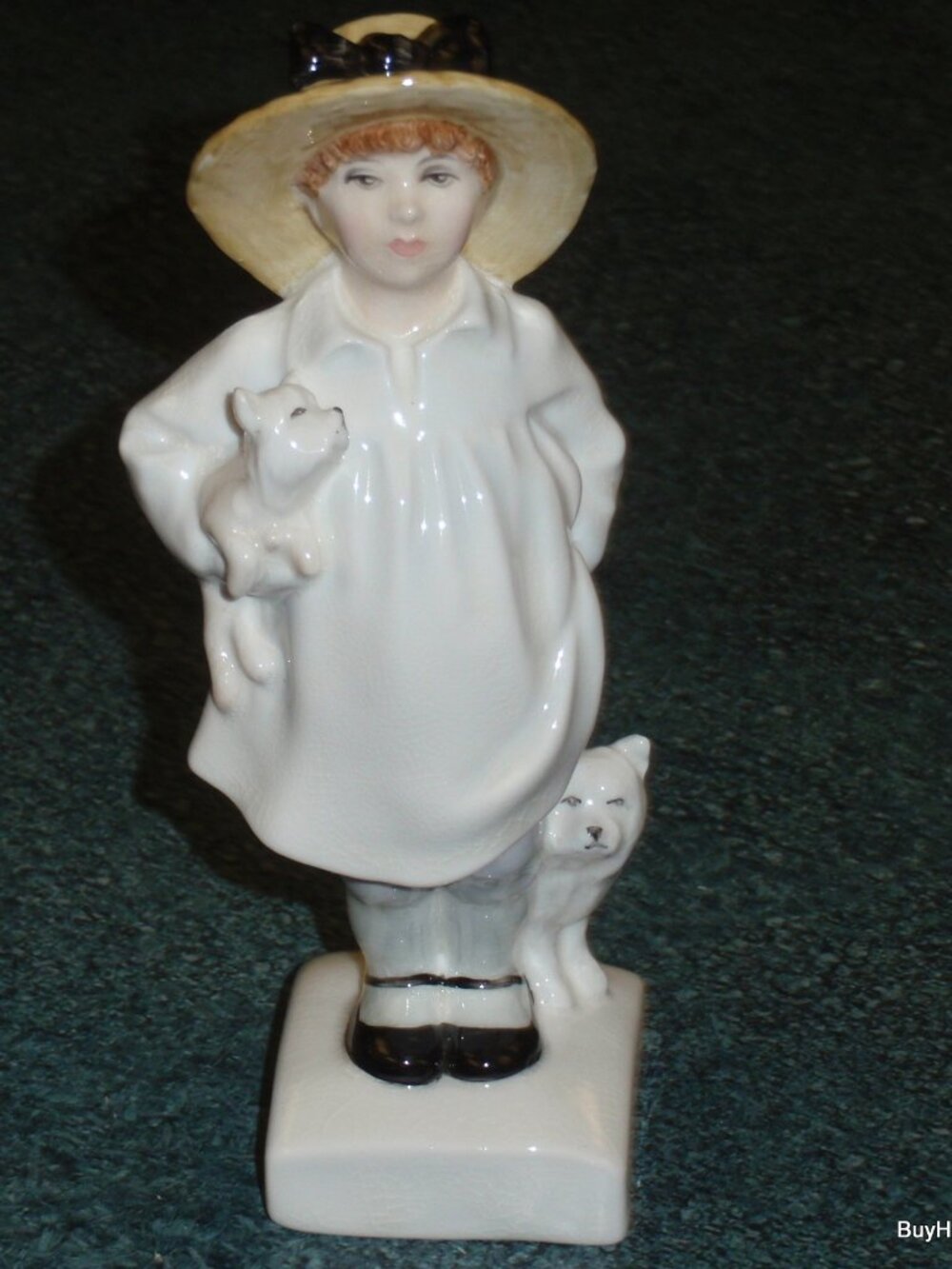 "James" Royal Doulton Figurine HN3013 Kate Greenaway Collection Boy With Dogs!